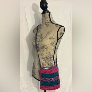 Handcrafted Multicolor Crochet Crossbody Bag